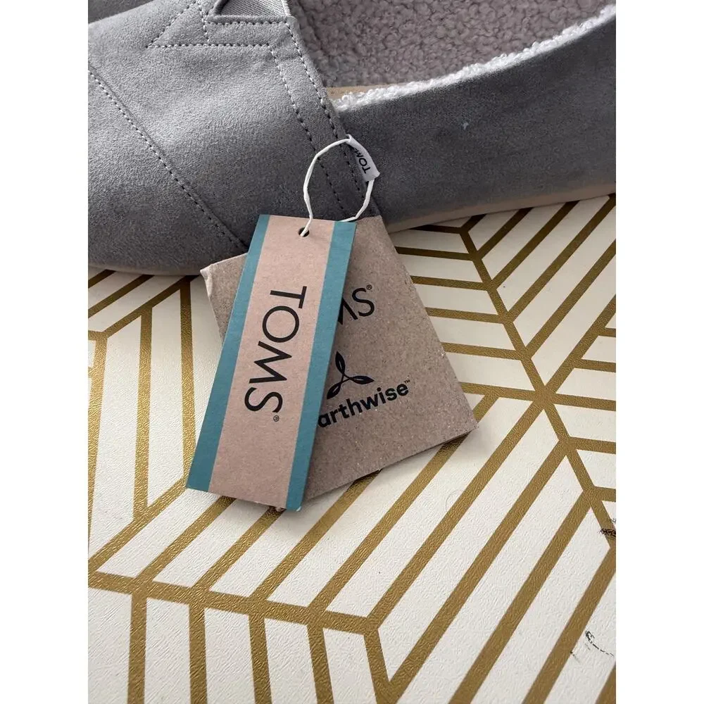 TOMS Women's Alpargata Faux Shearling Gray Cloudbound | Size 11